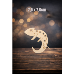 Gekon 7,5cm, sklejka 3mm
